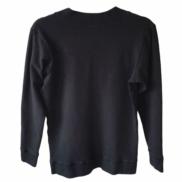 Boston Proper Black V Neck Sweatshirt Size XS - Picture 2 of 2